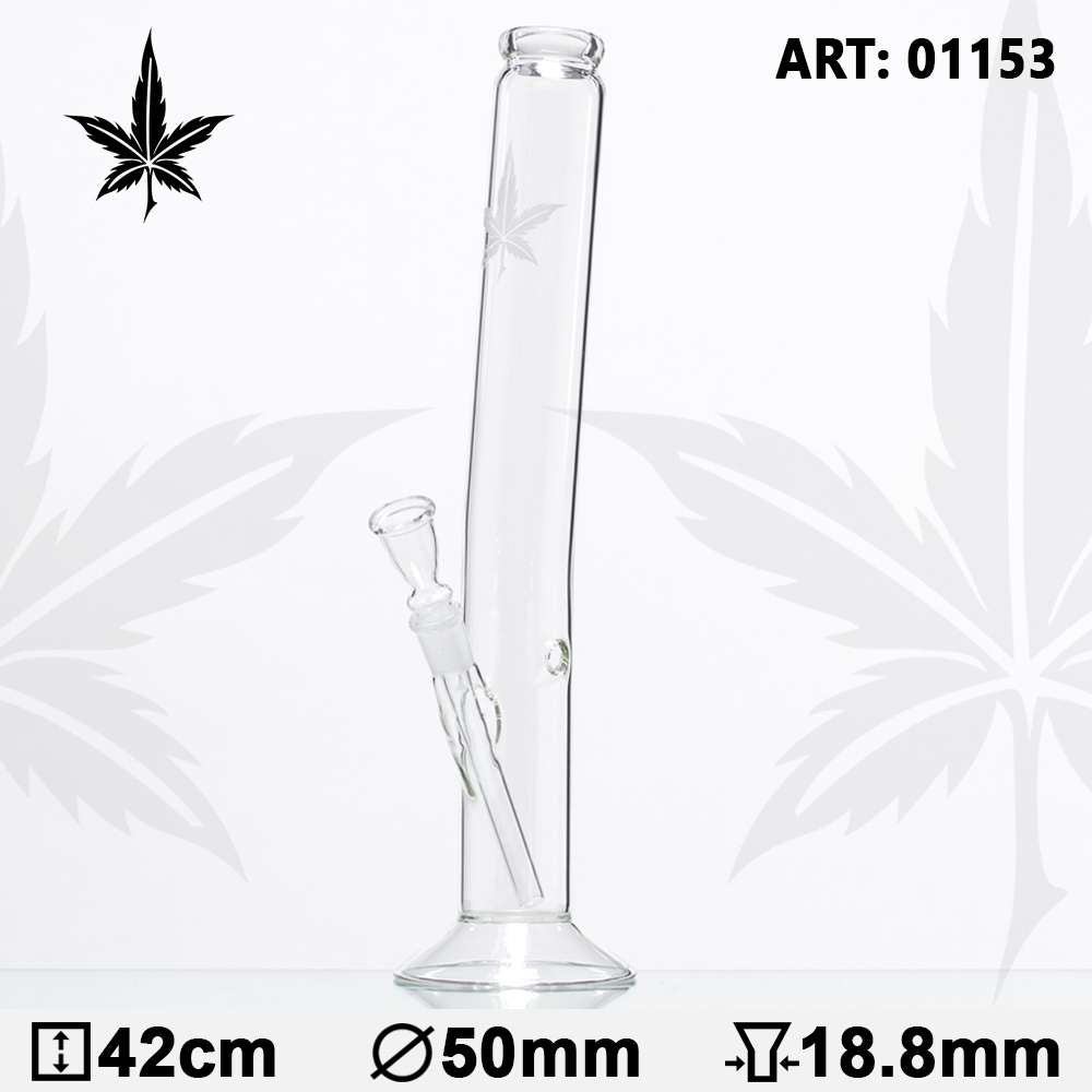 Sand | Leaf Hangover Glass Bong - H:42cm - Ø:50mm - Socket:18.8mm -