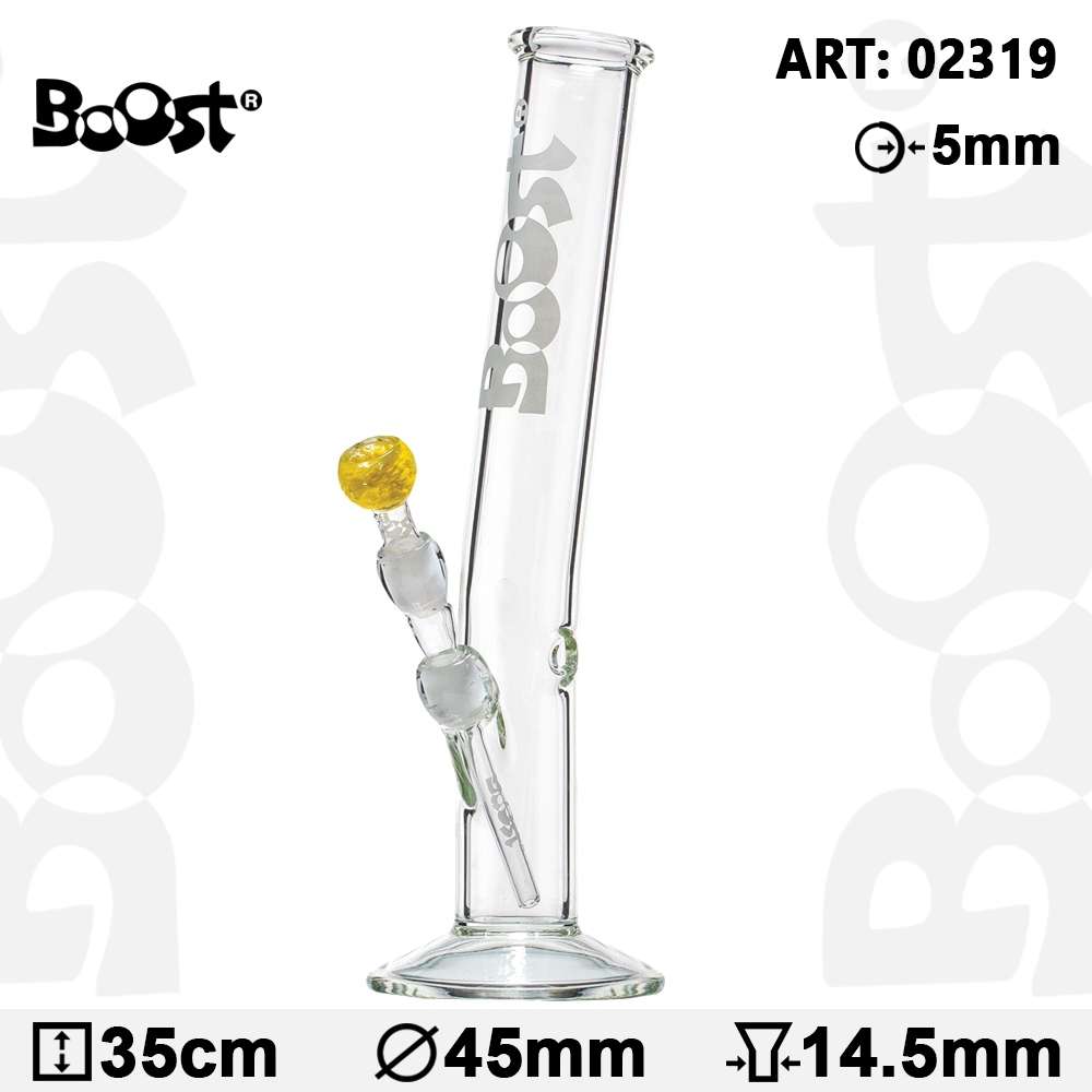 Boost | Hangover Glass Bong- H:35cm- Ø:45mm- Socket:14.5mm- WT:5mm (circa)