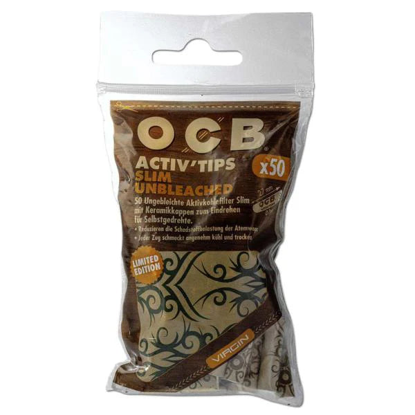 OCB  charcoal Active Tips Slim 7mm