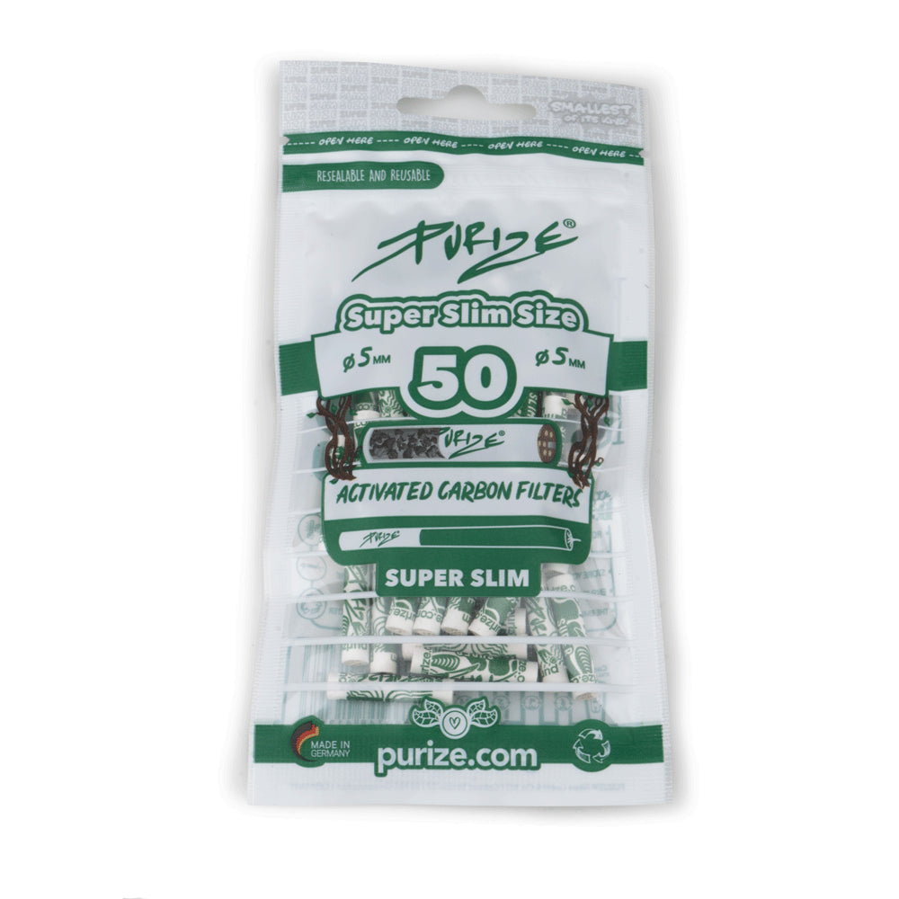 Super Slim Purize Filters are activated charcoal filters 5mm