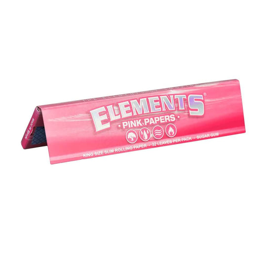 Elements Pink Rolling Papers - King Size Slim