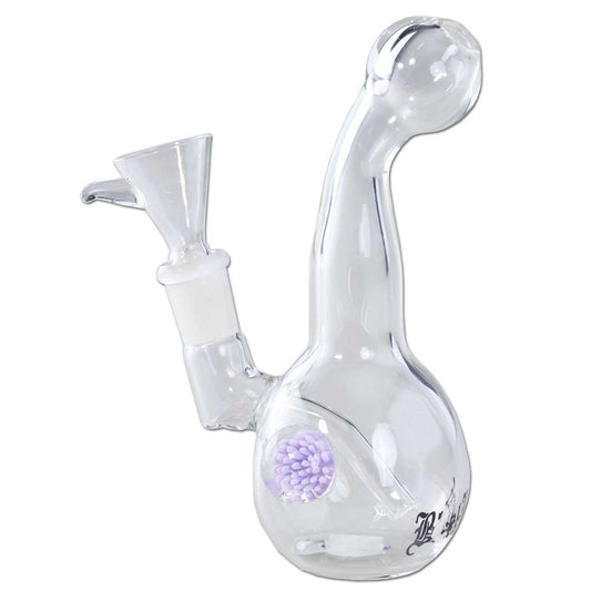 Black Leaf Glass Bong for Herbs + Oil