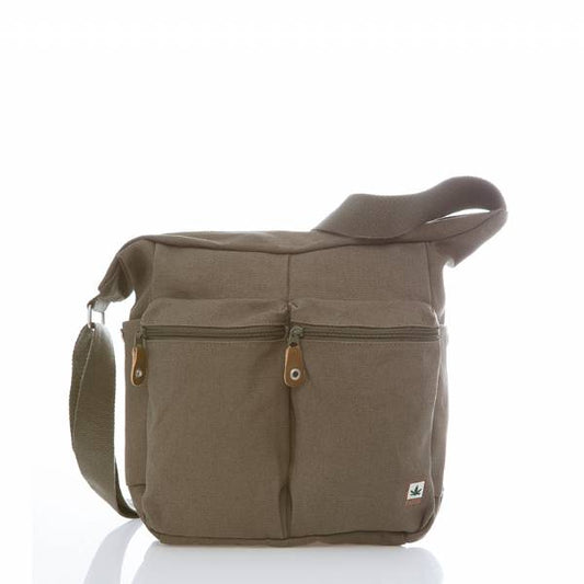 Borsa a tracolla con due tasche 25x11x27cm Kaky - Pure