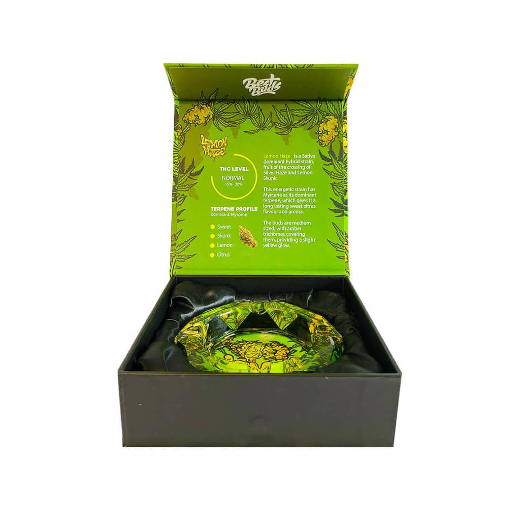 Best Buds Lemon Haze Crystal Ashtray Giftbox