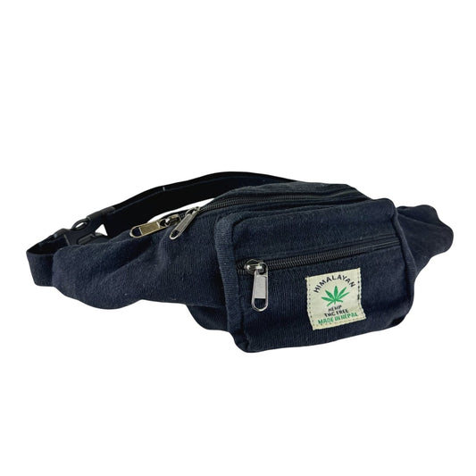 Handmade Himalayan Hemp Money Belt - Black