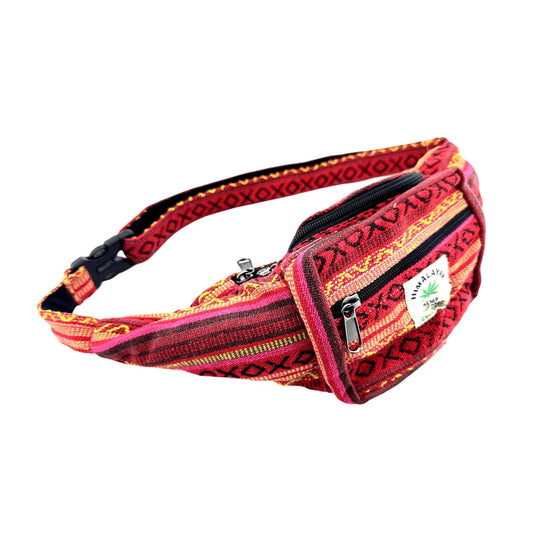 Handmade Himalayan Hemp Money Belt RED