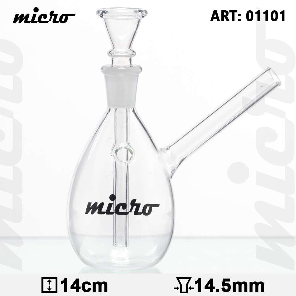 Micro | Glass Bong - H:14cm - Socket:14.5mm