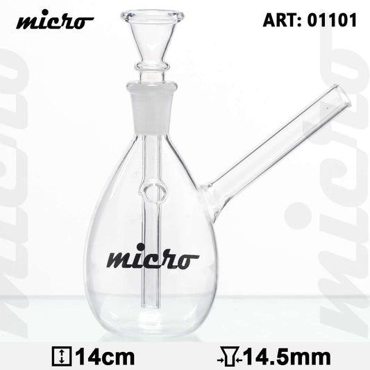 Micro | Glass Bong - H:14cm - Socket:14.5mm