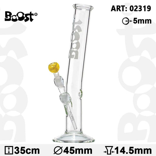 Boost | Hangover Glass Bong- H:35cm- Ø:45mm- Socket:14.5mm- WT:5mm (circa)