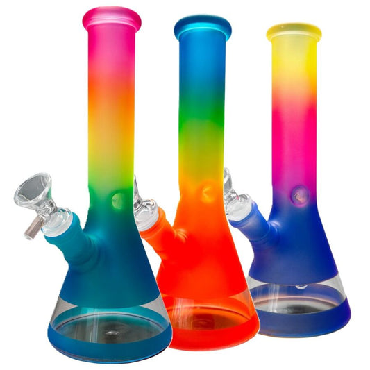 Rainbow Gradient Glass Bong 25cm