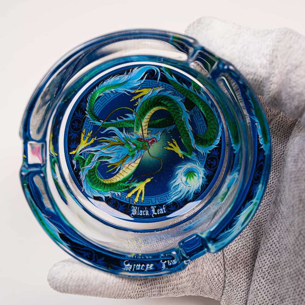 Black Leaf Ashtray - QINGLONG-DRAGON
