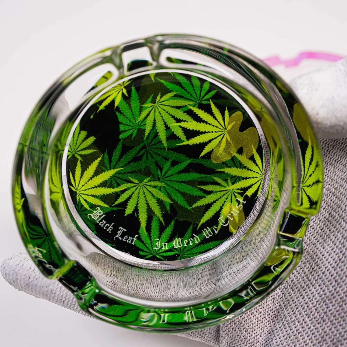 Black Leaf Ashtray - LAVES - IN WEED WE TRUST